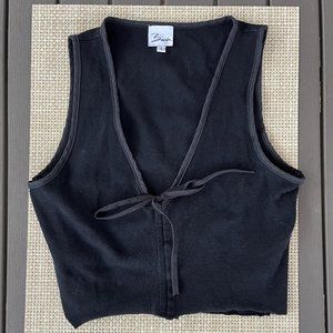 Zamba Cropped Front Tie Scrunch Tank